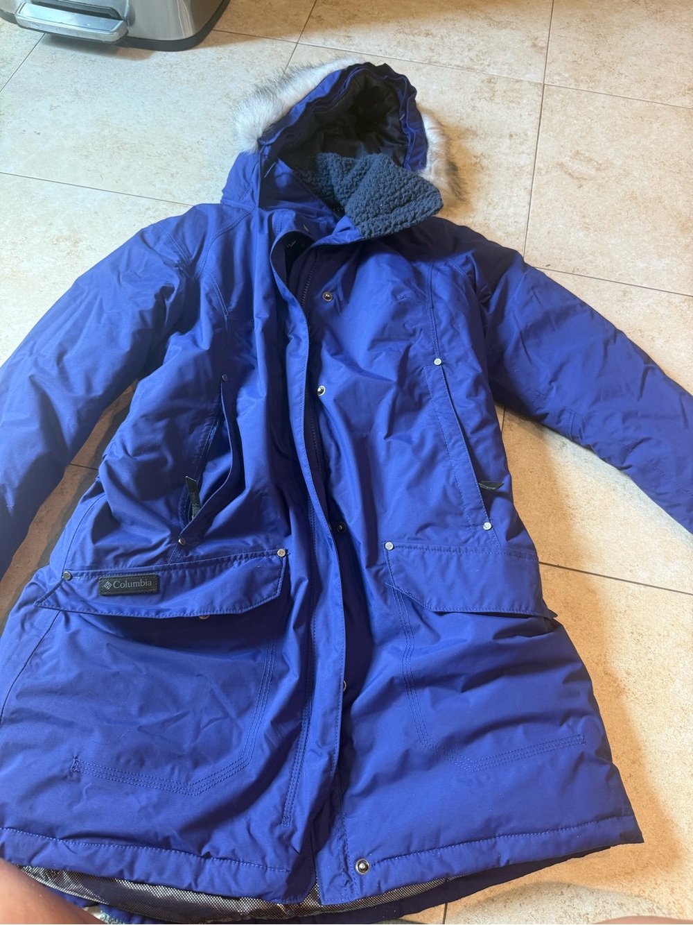 Columbia Men's Insulated Parka Jacket - Royal Blue